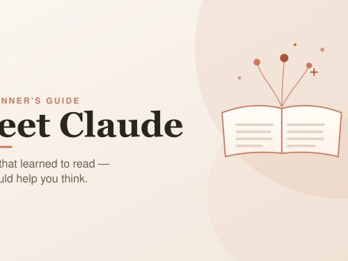 Claude AI blog header illustration - a beginner's guide to Anthropic's assistant