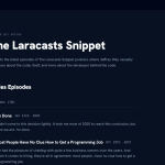 Laracasts Podcast episode list, a top Laravel podcast for PHP developers